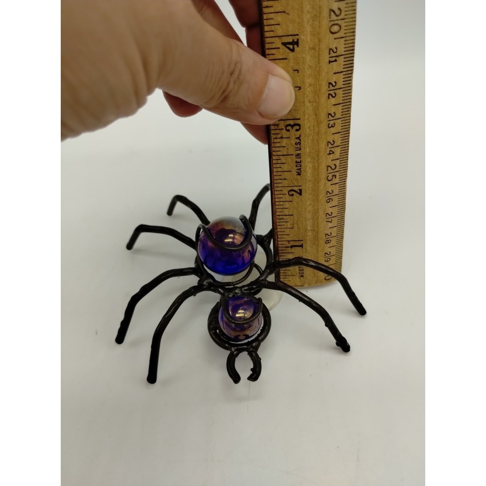 Set Of 2 Metal And Marbles Spiders Window Sun catchers Halloween - Picture 8 of 9